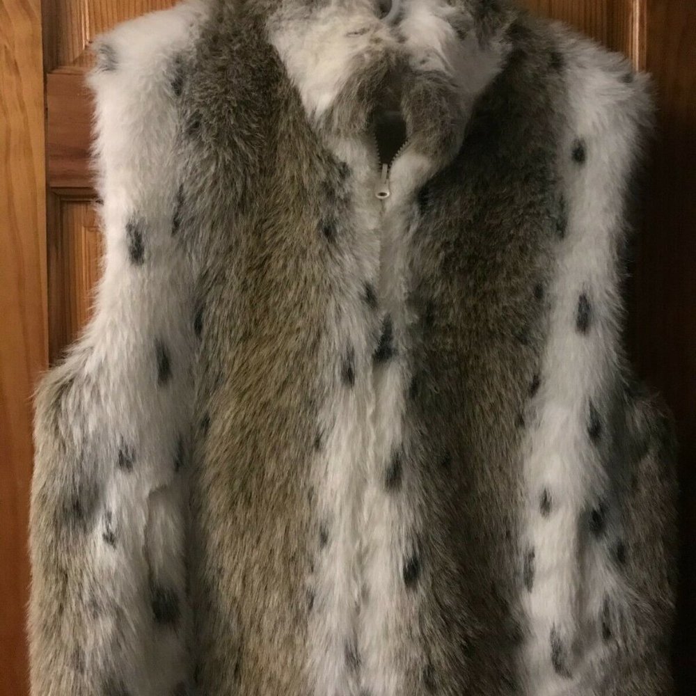 Weatherproof Womens Faux Fur Reversible Vest Size